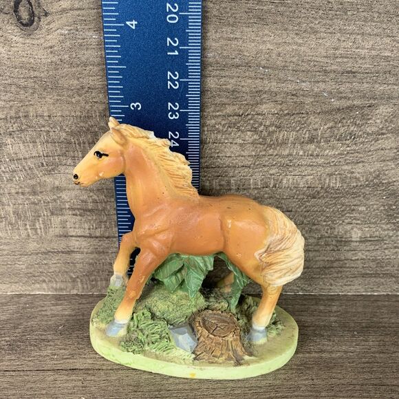 Lipco Brown Horse Mini Figurine Ceramic Miniature Decor on a stand 3" - Picture 7 of 8